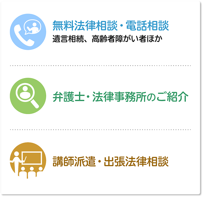 法的トラブルは、弁護士にご相談ください